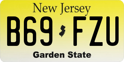 NJ license plate B69FZU