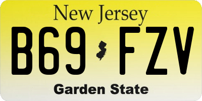NJ license plate B69FZV