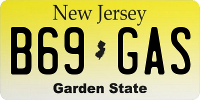 NJ license plate B69GAS