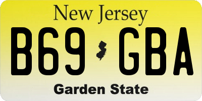 NJ license plate B69GBA