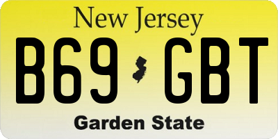 NJ license plate B69GBT