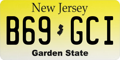 NJ license plate B69GCI
