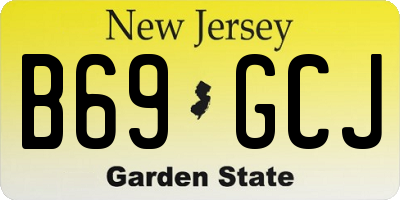 NJ license plate B69GCJ
