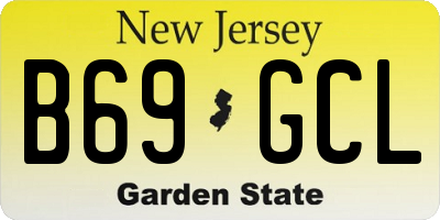 NJ license plate B69GCL