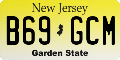 NJ license plate B69GCM