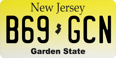 NJ license plate B69GCN