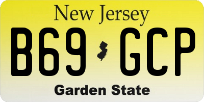 NJ license plate B69GCP