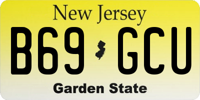 NJ license plate B69GCU