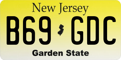 NJ license plate B69GDC