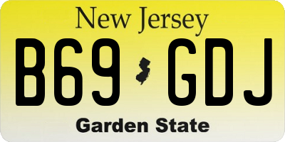 NJ license plate B69GDJ