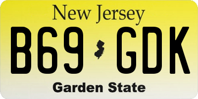 NJ license plate B69GDK
