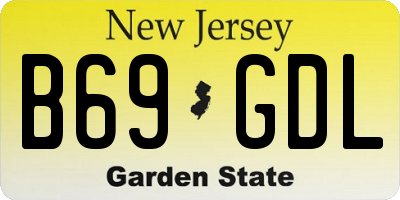 NJ license plate B69GDL