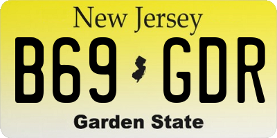 NJ license plate B69GDR