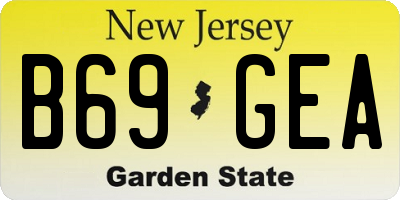 NJ license plate B69GEA