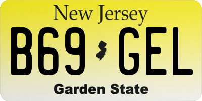 NJ license plate B69GEL