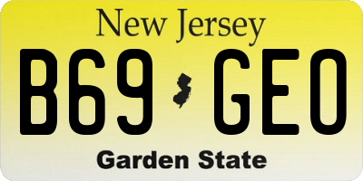 NJ license plate B69GEO