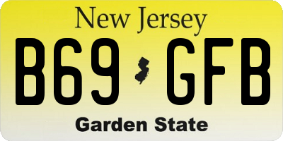 NJ license plate B69GFB