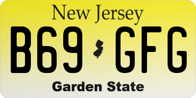 NJ license plate B69GFG