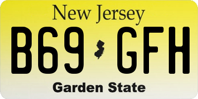 NJ license plate B69GFH