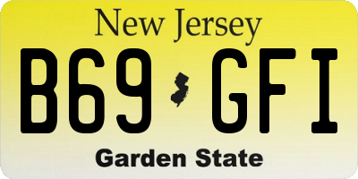 NJ license plate B69GFI