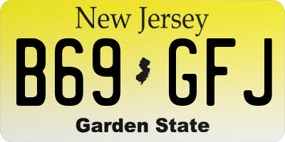 NJ license plate B69GFJ