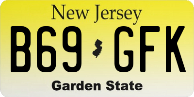 NJ license plate B69GFK