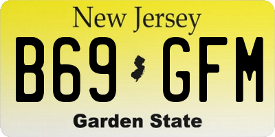 NJ license plate B69GFM