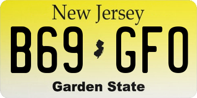 NJ license plate B69GFO