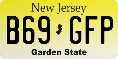 NJ license plate B69GFP