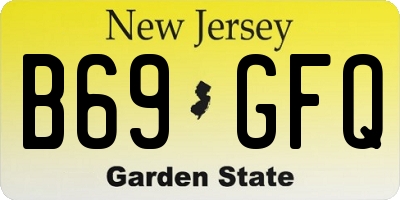 NJ license plate B69GFQ