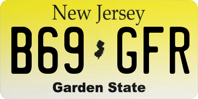 NJ license plate B69GFR