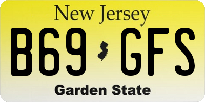 NJ license plate B69GFS