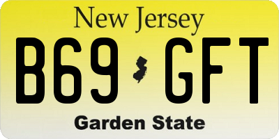 NJ license plate B69GFT