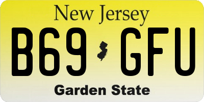 NJ license plate B69GFU