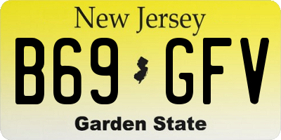 NJ license plate B69GFV