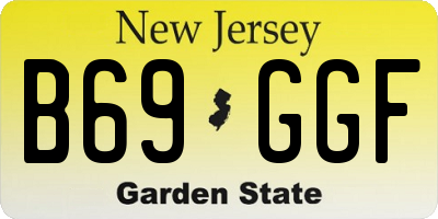 NJ license plate B69GGF