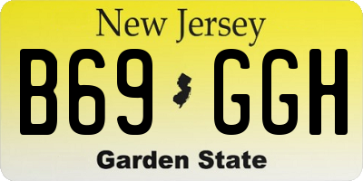 NJ license plate B69GGH