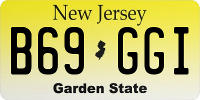 NJ license plate B69GGI