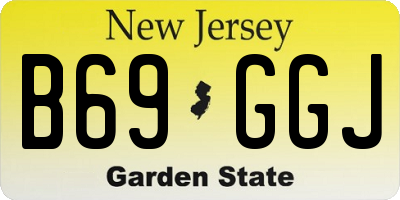 NJ license plate B69GGJ