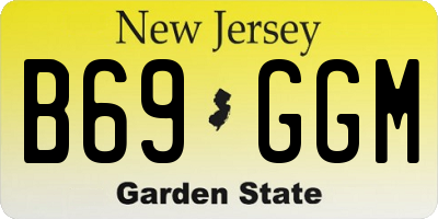 NJ license plate B69GGM