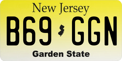 NJ license plate B69GGN