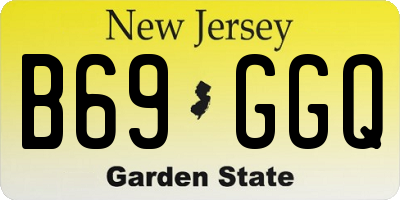 NJ license plate B69GGQ