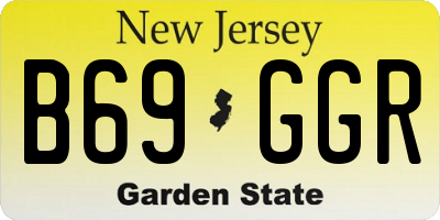 NJ license plate B69GGR