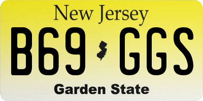 NJ license plate B69GGS