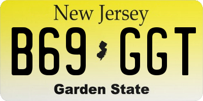 NJ license plate B69GGT