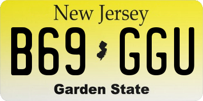 NJ license plate B69GGU