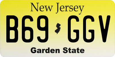NJ license plate B69GGV