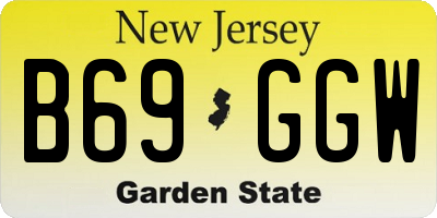 NJ license plate B69GGW