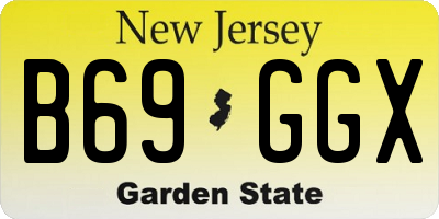 NJ license plate B69GGX