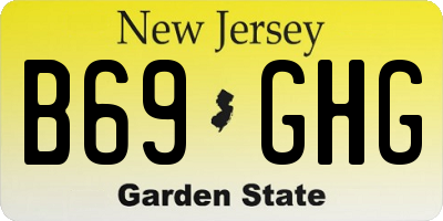 NJ license plate B69GHG